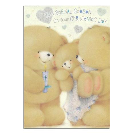 Godson Christening Day Forever Friends Card
